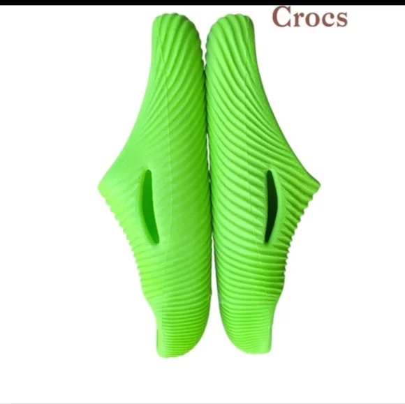 Crocs Recovery Sandal Mellow Tide Lime Green Neon Slide Slip Waterproof Women 9 - Picture 5 of 12